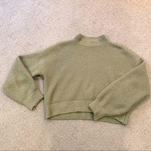 Sage green hollister mock neck sweater